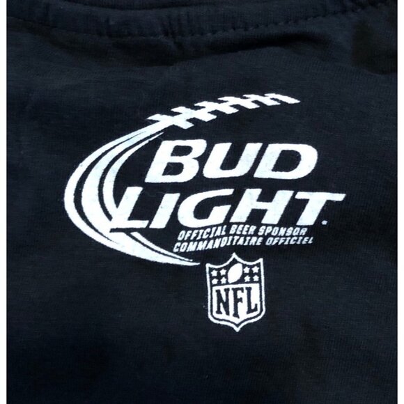 NFL Bud Light New Orleans Saints Big Easy Football Men's T-Shirt Black XL - Picture 6 of 8